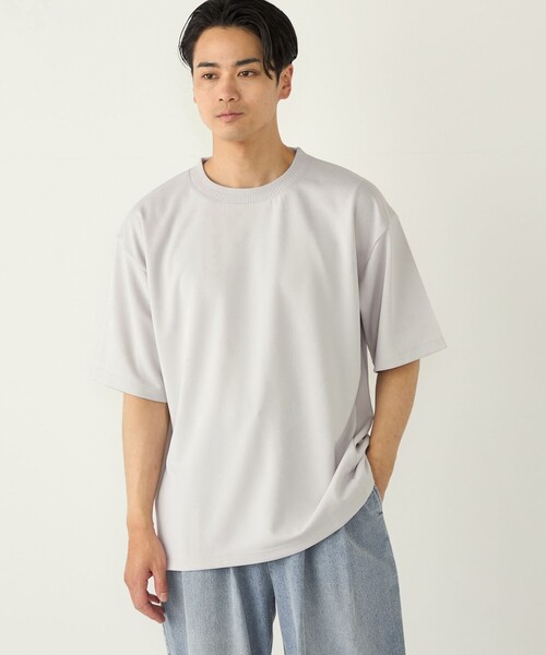 SHIPS Colors(シップス カラーズ)の「【WEB限定】SHIPS Colors:Wフェイス ニット襟 Tシャツ◇(Tシャツ/カットソー・メンズ・ブルー/ネイビー/ライトグレー・MEDIUM/LARGE)」の20枚目の写真