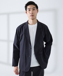 ABAHOUSE GRAY | 【セットアップ対応】360°ストレッチ リップストップ リラックス ジャケット / 吸水速乾 / 遮熱 / UVカット(テーラードジャケット)