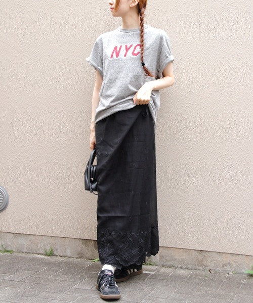 THE SHINZONE(ザ シンゾーン)の「THE SHINZONE/シンゾーン NYC TEE 26AMSCU13(Tシャツ/カットソー・レディース・グレー/ネイビー・FREE)」の6枚目の写真