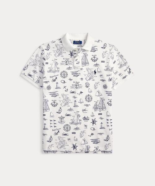 POLO RALPH LAUREN(ポロ ラルフ ローレン)の「カスタム スリム フィット ノーティカル メッシュ ポロシャツ(ポロシャツ・メンズ・ホワイト・L/XL/XS/XXL)」の2枚目の写真
