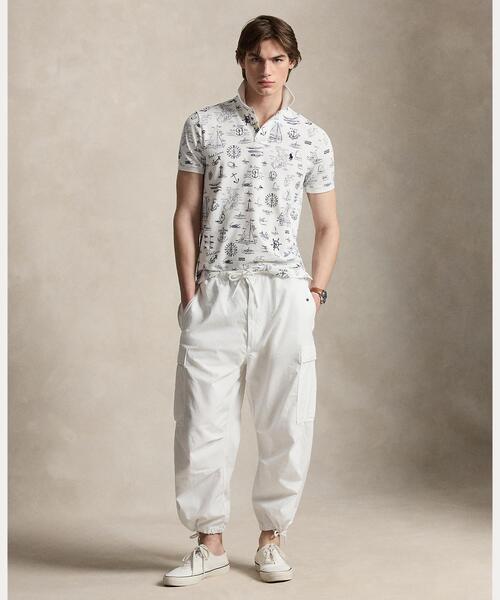 POLO RALPH LAUREN(ポロ ラルフ ローレン)の「カスタム スリム フィット ノーティカル メッシュ ポロシャツ(ポロシャツ・メンズ・ホワイト・L/XL/XS/XXL)」の3枚目の写真