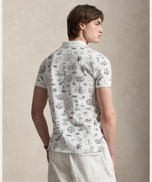 POLO RALPH LAUREN(ポロ ラルフ ローレン)の「カスタム スリム フィット ノーティカル メッシュ ポロシャツ(ポロシャツ・メンズ・ホワイト・L/XL/XS/XXL)」の4枚目の写真