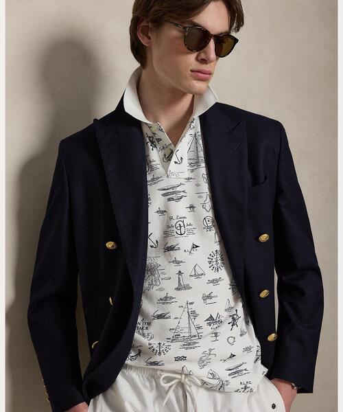 POLO RALPH LAUREN(ポロ ラルフ ローレン)の「カスタム スリム フィット ノーティカル メッシュ ポロシャツ(ポロシャツ・メンズ・ホワイト・L/XL/XS/XXL)」の6枚目の写真