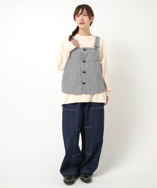 URCH RNA(アーチ アールエヌエー)の「R4485 フレンチワークのチョアパンツ(デニムパンツ・レディース・ワンウォッシュ・FREE)」の13枚目の写真