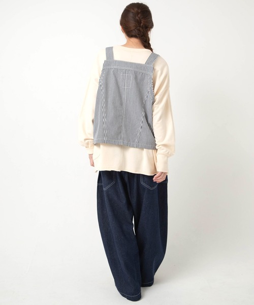 URCH RNA(アーチ アールエヌエー)の「R4485 フレンチワークのチョアパンツ(デニムパンツ・レディース・ワンウォッシュ・FREE)」の14枚目の写真