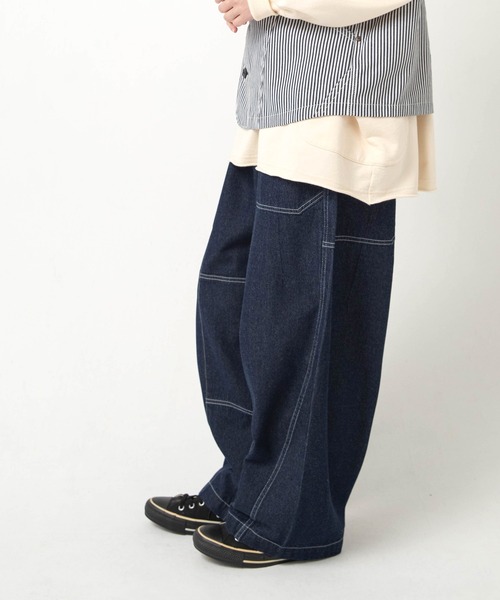 URCH RNA(アーチ アールエヌエー)の「R4485 フレンチワークのチョアパンツ(デニムパンツ・レディース・ワンウォッシュ・FREE)」の3枚目の写真