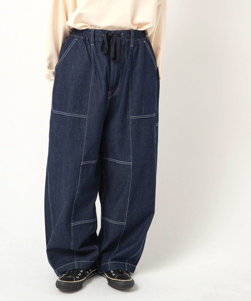 URCH RNA(アーチ アールエヌエー)の「R4485 フレンチワークのチョアパンツ(デニムパンツ・レディース・ワンウォッシュ・FREE)」の5枚目の写真