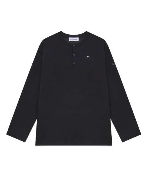 NEUFETBLEU(ヌフエブル)の「NEB henryneck long sleeve (black)(Tシャツ/カットソー・メンズ・その他・FREE)」の1枚目の写真