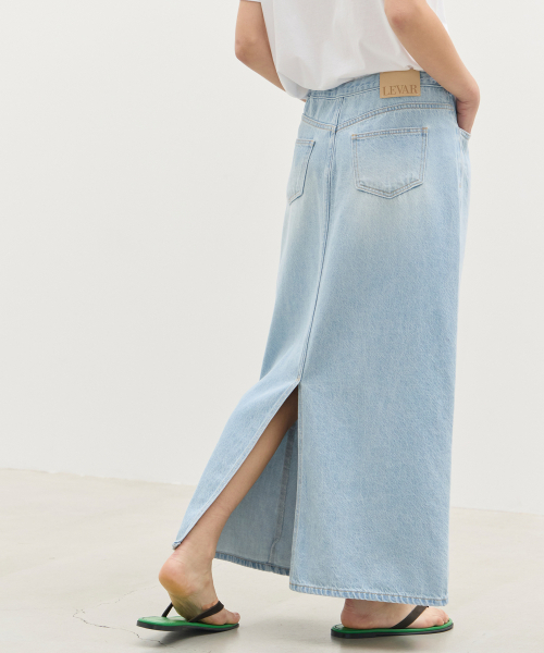 LEVAR（レバー）の「Relaxed String Tencel Denim Skirt - Light Blue（スカート・レディース・その他・X-SMALL/MEDIUM/SMALL）」の3枚目の写真