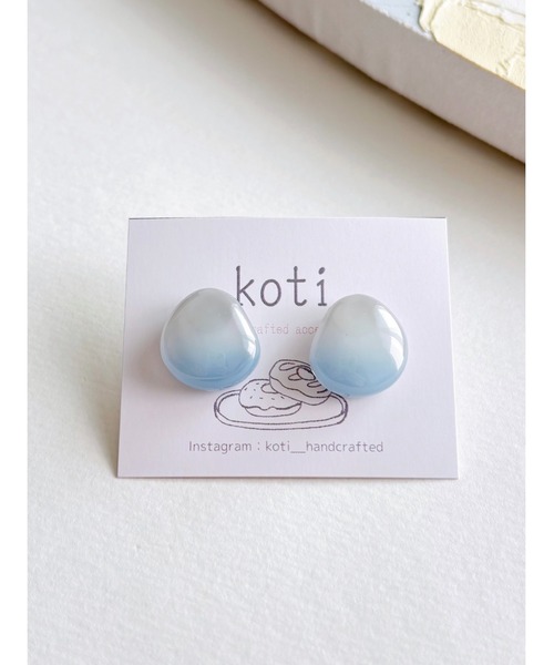 tone(トーン)の「【koti】Hella soft drop ピアス(MA)(ピアス(両耳用)・レディース・ブルー系その他/イエロー系その他/パープル系その他/ピンク系その他/パープル系その他5/ブルー系その他2/ピンク系その他2/パープル系その他3/イエロー系その他2/ピンク系その他3/ピンク系その他4/パープル系その他2/パープル系その他4・FREE)」の1枚目の写真