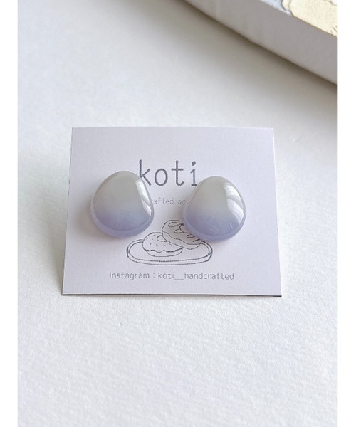 tone(トーン)の「【koti】Hella soft drop ピアス(MA)(ピアス(両耳用)・レディース・ブルー系その他/イエロー系その他/パープル系その他/ピンク系その他/パープル系その他5/ブルー系その他2/ピンク系その他2/パープル系その他3/イエロー系その他2/ピンク系その他3/ピンク系その他4/パープル系その他2/パープル系その他4・FREE)」の3枚目の写真