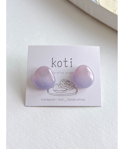 tone(トーン)の「【koti】Hella soft drop ピアス(MA)(ピアス(両耳用)・レディース・ブルー系その他/イエロー系その他/パープル系その他/ピンク系その他/パープル系その他5/ブルー系その他2/ピンク系その他2/パープル系その他3/イエロー系その他2/ピンク系その他3/ピンク系その他4/パープル系その他2/パープル系その他4・FREE)」の5枚目の写真