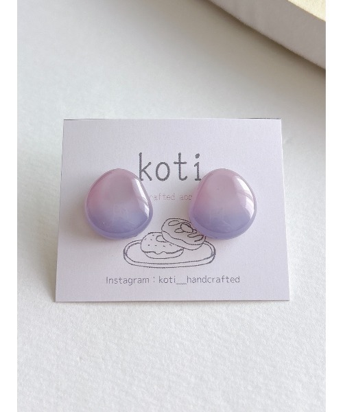 tone(トーン)の「【koti】Hella soft drop ピアス(MA)(ピアス(両耳用)・レディース・ブルー系その他/イエロー系その他/パープル系その他/ピンク系その他/パープル系その他5/ブルー系その他2/ピンク系その他2/パープル系その他3/イエロー系その他2/ピンク系その他3/ピンク系その他4/パープル系その他2/パープル系その他4・FREE)」の6枚目の写真