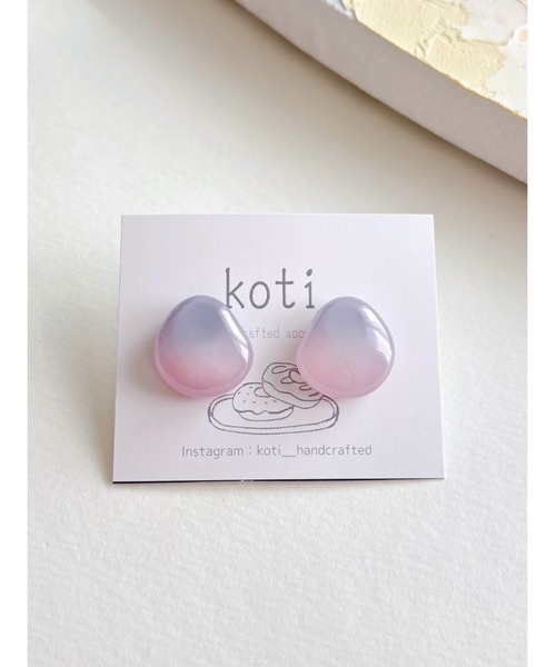 tone(トーン)の「【koti】Hella soft drop ピアス(MA)(ピアス(両耳用)・レディース・ブルー系その他/イエロー系その他/パープル系その他/ピンク系その他/パープル系その他5/ブルー系その他2/ピンク系その他2/パープル系その他3/イエロー系その他2/ピンク系その他3/ピンク系その他4/パープル系その他2/パープル系その他4・FREE)」の11枚目の写真