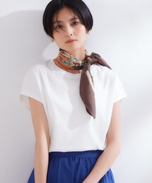 OPAQUE.CLIP（オペークドットクリップ）の「フレンチスリーブカットソー【洗濯機OK】（Tシャツ/カットソー）」