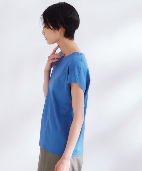 OPAQUE.CLIP(オペークドットクリップ)の「フレンチスリーブカットソー【洗濯機OK】(Tシャツ/カットソー・レディース・ホワイト/ブルー/ブラウン系その他/ブラック・36/38/42/40)」の21枚目の写真