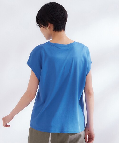 OPAQUE.CLIP(オペークドットクリップ)の「フレンチスリーブカットソー【洗濯機OK】(Tシャツ/カットソー・レディース・ホワイト/ブルー/ブラウン系その他/ブラック・36/38/42/40)」の20枚目の写真