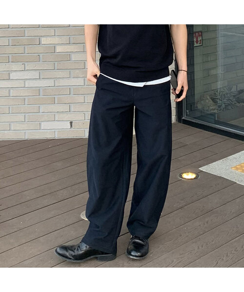 MINDBRIDGE(マインドブリッジ)の「カーブドセミワイドデイリーパンツ - 4カラー(その他パンツ・メンズ・ライトグレー/ダークネイビー/ブラック/ベージュ・29/32/34/30/36)」の4枚目の写真