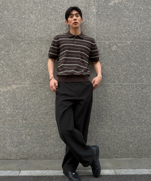 MINDBRIDGE(マインドブリッジ)の「カーブドセミワイドデイリーパンツ - 4カラー(その他パンツ・メンズ・ライトグレー/ダークネイビー/ブラック/ベージュ・29/32/34/30/36)」の6枚目の写真