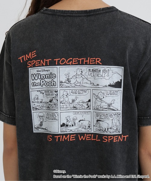 AVIREX(アヴィレックス)の「《Disney Collection》WINNIE THE POOH /COMIC/ T-SHIRT(Tシャツ/カットソー・レディース・ブラック/オフホワイト・F)」の12枚目の写真