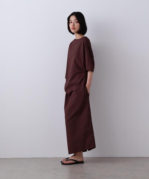 YLEVE(イレーヴ)の「YLEVE / FINX COTTON WEATHER ASYMMETRY ONE PIECE(ワンピース・レディース・ワイン系/ブラック/ブルー・0/1)」の7枚目の写真