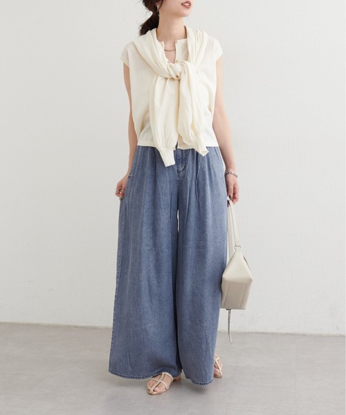 LARUTA(ラルータ)の「【LARUTA】ドレープデニムパンツ(その他パンツ・レディース・ブラック/ブルー・MEDIUM)」の11枚目の写真