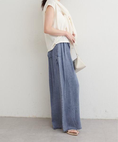 LARUTA(ラルータ)の「【LARUTA】ドレープデニムパンツ(その他パンツ・レディース・ブラック/ブルー・MEDIUM)」の10枚目の写真