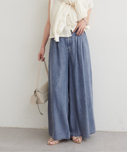 LARUTA(ラルータ)の「【LARUTA】ドレープデニムパンツ(その他パンツ・レディース・ブラック/ブルー・MEDIUM)」の9枚目の写真