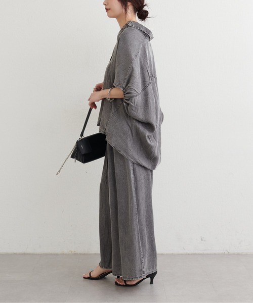 LARUTA(ラルータ)の「【LARUTA】ドレープデニムパンツ(その他パンツ・レディース・ブラック/ブルー・MEDIUM)」の7枚目の写真