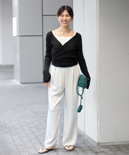LES ATELIERS FRANCAIS DE CONFECTION（レアトリエフランセデコンフェクション）の「《追加》LES ATELIERS FRANCAIS DE CONFECTION Cache Coeur PE26JPCACHE（シャツ/ブラウス・レディース・ブラック/アイボリー・FREE）」の21枚目の写真