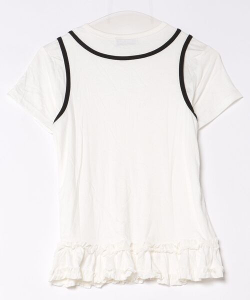 NO WAY(ノーウェイ)の「/Bz/レイヤードタンクトップTシャツ YOUARE TeeTankTop(MA/EK164)(Tシャツ/カットソー・レディース・ホワイト・FREE)」の2枚目の写真