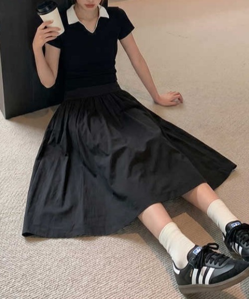 Mela（メラ）の「ミディアムフレアスカート（スカート・レディース・ホワイト/ブラック・L/M/S）」の11枚目の写真