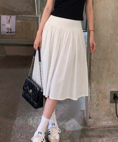 Mela（メラ）の「ミディアムフレアスカート（スカート・レディース・ホワイト/ブラック・L/M/S）」の15枚目の写真