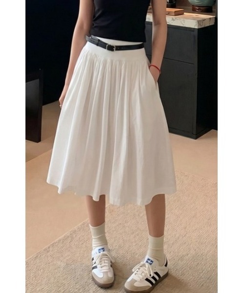 Mela（メラ）の「ミディアムフレアスカート（スカート・レディース・ホワイト/ブラック・L/M/S）」の16枚目の写真