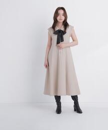 NATURAL BEAUTY BASIC | シャツカラードットタイワンピース(ワンピース)