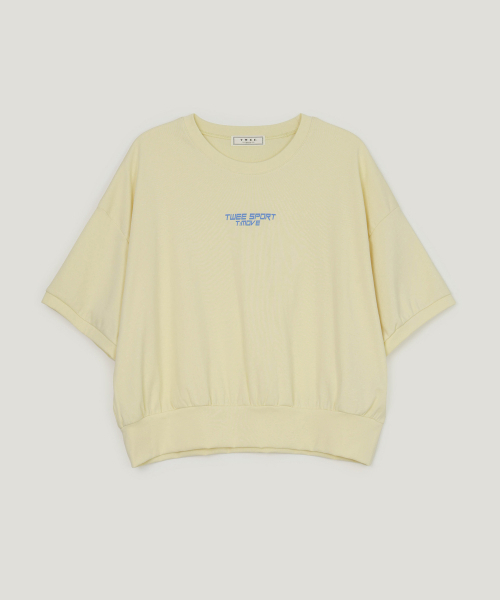 TWEE(トゥウィー)の「ムーブンプリンティングセミクロップ半袖Tシャツ(Tシャツ/カットソー・レディース・ライトグレー/パープル/ライトイエロー・FREE)」の17枚目の写真