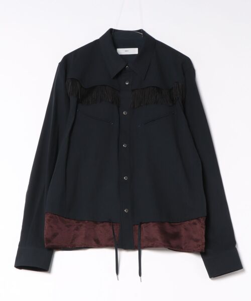 MIDWEST（ミッドウエスト）の「TOGA VIRILIS Fringe shirt（シャツ/ブラウス・メンズ・ネイビー・46/48）」の5枚目の写真