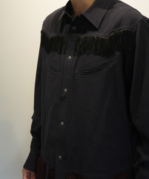 MIDWEST（ミッドウエスト）の「TOGA VIRILIS Fringe shirt（シャツ/ブラウス・メンズ・ネイビー・46/48）」の3枚目の写真