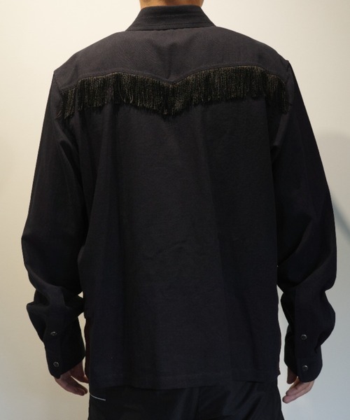 MIDWEST（ミッドウエスト）の「TOGA VIRILIS Fringe shirt（シャツ/ブラウス・メンズ・ネイビー・46/48）」の4枚目の写真