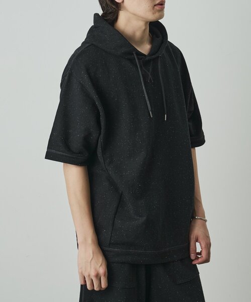 COLONY 2139(コロニートゥーワンスリーナイン)の「ネップリラックス半袖パーカー(Tシャツ/カットソー・メンズ・アイボリー/ブラック・LARGE/MEDIUM)」の11枚目の写真
