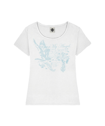 DEAR ANGEL レディース Uネックスリムフィット半袖Tシャツ 8 COLORS