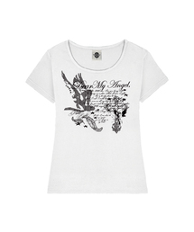 DEAR ANGEL レディース Uネックスリムフィット半袖Tシャツ 8 COLORS