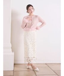 【WEB限定34サイズ展開】リボンレーススカート