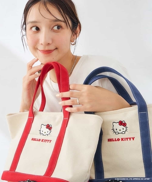 HELLO KITTY 刺繍キャンバスバッグ（トートバッグ）｜a.v.v
