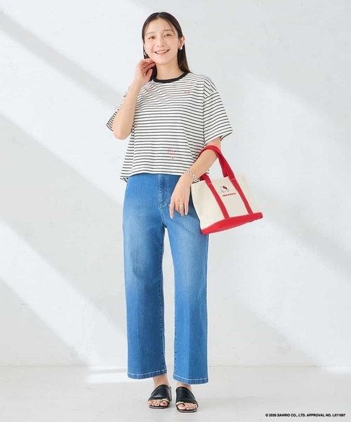 a.v.v(アーヴェヴェ)の「HELLO KITTY 刺繍キャンバスバッグ(トートバッグ・レディース・ネイビー/レッド・38)」の20枚目の写真