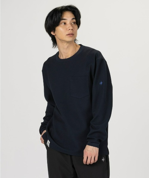 le coq sportif(ルコックスポルティフ)の「ルコックスポルティフ ヘランカカノコ ポケットロンT(Tシャツ/カットソー・メンズ・ネイビー/ホワイト/レッド・L/XL/S/M/XXL)」の1枚目の写真