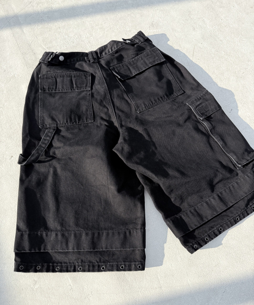 FORCESENSITIVE(フォースセンスティブ)の「MASSIVE WASHED BLACK CARGO BERMUDA PANTS(その他パンツ・メンズ・その他・2/1)」の3枚目の写真