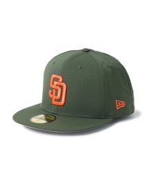 NEW ERA（ニューエラ）の「ニューエラ【NEW ERA】- サンディエゴ・パドレス キャップ【San Diego Padres - 59FIFTY OUT DOOR TECH AIR DOT AIR DARK GREEN 14774429】（キャップ）」