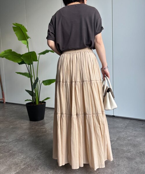 Jena espace merveilleux(ジェナ エスパスメルヴェイユ)の「〈7/17インスタライブご紹介アイテム〉プリントカットソー(Tシャツ/カットソー・レディース・チャコールグレー/ベージュ/アイボリー・FREE)」の8枚目の写真