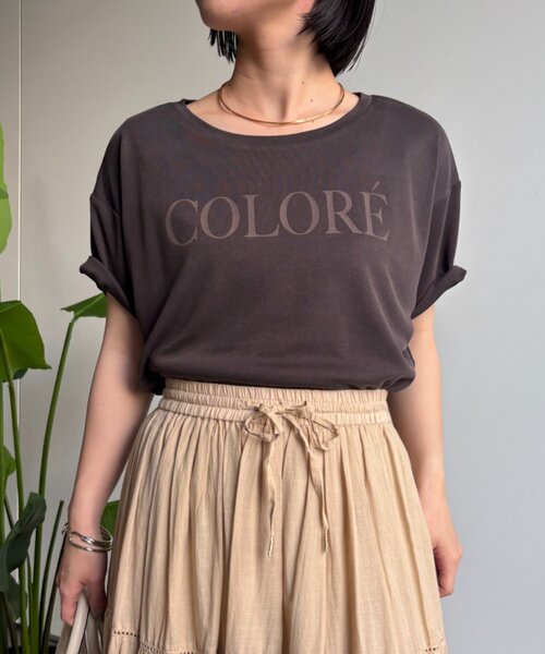 Jena espace merveilleux(ジェナ エスパスメルヴェイユ)の「〈7/17インスタライブご紹介アイテム〉プリントカットソー(Tシャツ/カットソー・レディース・チャコールグレー/ベージュ/アイボリー・FREE)」の9枚目の写真